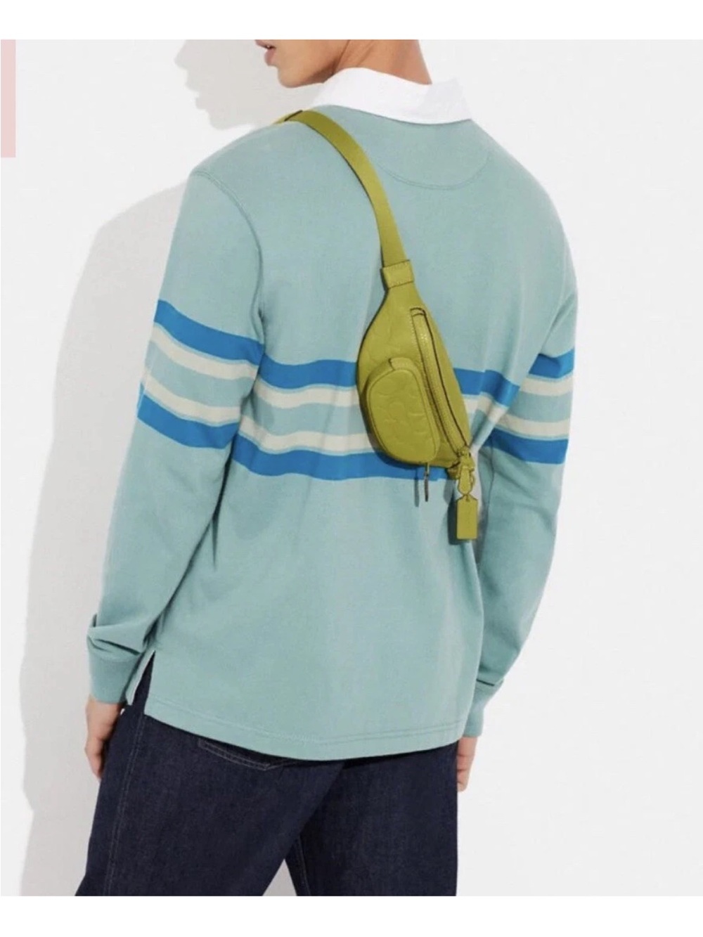 *pre-loved* COACH chartreuse signature belt bag - Picture 8 of 8